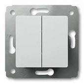 Выключатель двухклавишный Cariva 10А 250В механизм белый 773658 Legrand