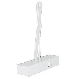 Доводчик для дверей весом до 150 кг, двухскоростной DORMA TS Profil EN 2/3/4/5 BC с рычагом (белый)