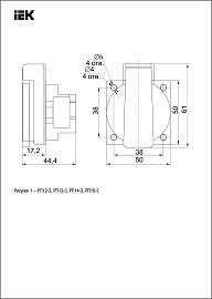 Розетка панельная SCHUKO РП14-3 с крышкой IP54 черный MAGNUM  PSN71-016-3-2-54-K02 IEK