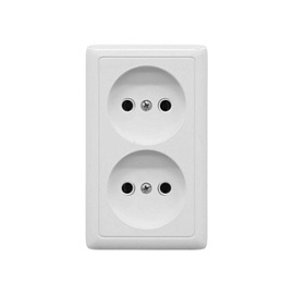 Розетка двухместная открытой установки (250В,10А) РА16-237/RA16-237-B Wessen ХИТ