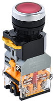 Кнопка D8-11D d=22мм 1з+1р с подсветкой красная BBT30-11D-3-12-K04 IEK
