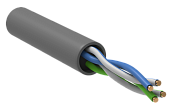 Витая пара неэкранированная U/UTP кат.5e 2x2x0,51 (24 AWG) PVC Серая одножильная внутренняя LC1-C5E02-111 ITK