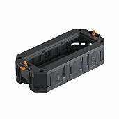 Коробка монтажная UT3 для установки в лючок с накладкой для 3xModul45 (полиамид,черный) 7408723   OBO Bettermann