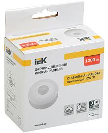 Датчик движения ДД 025 белый, 1200Вт, 360 градусов,6М,IP20,IEK