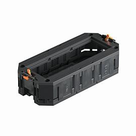 Коробка монтажная UT3 для установки в лючок с накладкой для 3xModul45 (полиамид,черный) 7408723   OBO Bettermann