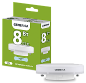 Лампа светодиодная T80 таблетка 8Вт 230В 6500К GX53 GENERICA