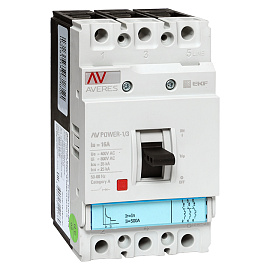 Выключатель автоматический 16А 3П трехполюсный AV POWER-1/3 35kA TR AVERES mccb-13-16-TR-Аv EKF