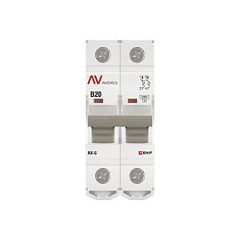 Выключатель автоматический 20А 2П двухполюсный B 6kA AV-6 AVERES mcb6-2-20B-av EKF