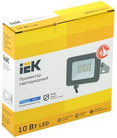Прожектор светодиодный  10Вт СДО07-10 серый 6500К 800Лм IP65 LPDO701-10-K03 IEK