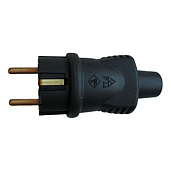 Вилка переносная В16-001 16А, 250В, IP44 каучук С000057/ В-10469