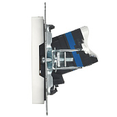 Розетка компьютерная RJ45 кат.6 РК11-БрБ белый BR-K10-2-K01 BRITE IEK