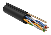 Кабель витая пара U/UTP cat. 5e 4х2х24AWG LDPE для наружной прокладки трос 1,2мм (305м) (LC3-C5E04-159) ITK