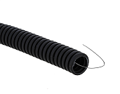 Труба гофрированная ПВХ с протяжкой d20 мм (100 м) черная tg-z-20-100-black EKF-Plast