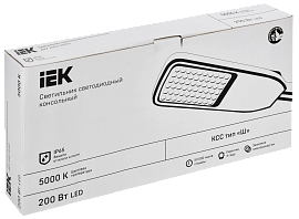 Светильник LED ДКУ 1004-200Ш 5000К IP65 серый IEK