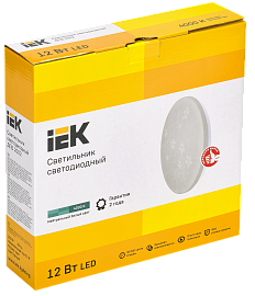 Светильник LED ДПБ 2002 12Вт IP20 4000К круг белый IEK LDPB0-2002-12-4000-K01