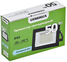 Прожектор светодиодный  50Вт СДО 001-50 4000Лм 6500К IP65 черный LPDO501-050-65-K02-G GENERICA
