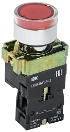 Кнопка управления LAY5-BW3461 красная BBT50-BW-K04 IEK