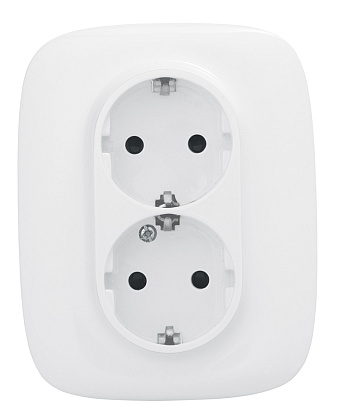 Изображение товара Розетка двойная Valena ALLURE скрытой установки Legrand 16А 250В с заземлением и шторками