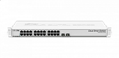 Коммутатор управляемый 2 уровня на базе SwOS, 24 гигабитных Ethernet-порта, 2 порта SFP+ CSS326-24G-2S+RM MIKROTIK