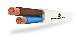 Провод ШВВП 2х0,5 белый Дмитров-Кабель (5м)