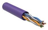 Кабель витая пара U/UTP категория 6 4х2х23AWG solid LSZH нг(A)-HF фиолетовый LC1-C604-126 ITK