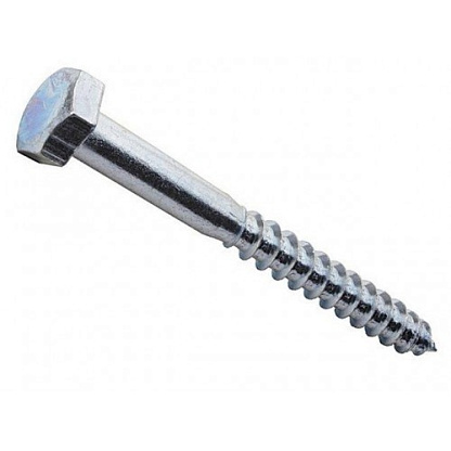 Изображение товара Шуруп сантехнический (глухарь) DIN571 12х200 цинк (под ключ 19)
