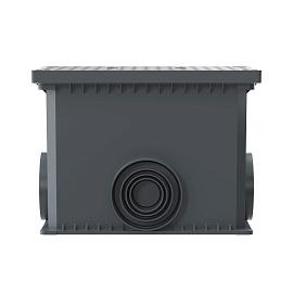 Смотровой переходной колодец с крышкой для двустенных труб,335х240х255 код 025002 DKC