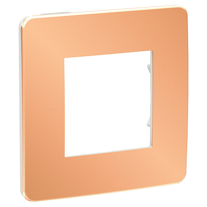 Изображение товара Рамка для розеток и выключателей 1 пост Unica Studio медь/белый NU280257 Systeme Electric