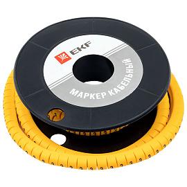 Маркер-кабельный 6,0кв.мм "3" (к-500ед) (ЕС-3) (plc-KM-6-3)/1рул/ EKF