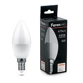 Лампа светодиодная 7,5Вт E14 C37 6400К 670Лм матовая 230В Свеча LED OSRAM 38055 Feron Pro