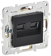 Розетка компьютерная двойная RJ45 кат.5E SK-K03Bl черный SKANDY SK-K20-1-K02 IEK