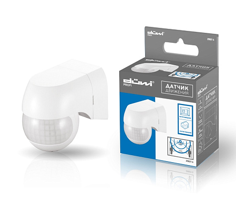 Изображение товара Датчик движения DD-03 настенный 180°, 800Вт, 10-900с, 12м, 3-2000Лк, IP44, цвет белый düwi 25821 6