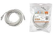Патч-корд народный U/UTP Cat 5e 4PR 24AWG PVC, литой 10 м, серый