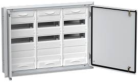 Корпус металлический ЩРв-108 (3х36) 630х885х130мм IP31 белый (две двери)  TI5-50-V-3X036-31 TITAN 5 IEK