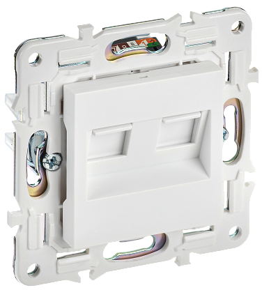 Изображение товара Розетка компьютерная двойная RJ45 кат.5E SK-K03W арктический белый SKANDY SK-K20-1-K01 IEK