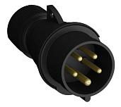 Вилка кабельная силовая Easy&Safe 432EP6B, 32А, 3P+N+E,IP44, 6ч, черная 2CMA103593R1000 ABB