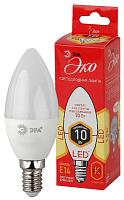 Лампа светодиодная 10 Вт E14 B35 2700К 800Лм матовая 220-240В свеча ( ECO LED B35-10W-827-E14 ) Б0032961 ЭРА