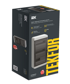 Бокс пластиковый КМПн-36 IP65 навесной TEKFOR черн. прозр. дверь 560х300х153 TF5-KP72-N-36-65-K03-K02 /уп.1шт/ IEK