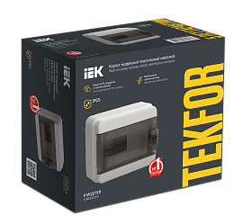 Бокс пластиковый КМПн- 8 IP65 навесной TEKFOR черн. прозр. дверь 178х204х114 TF5-KP72-N-08-65-K03-K02 /уп.1шт/ IEK
