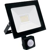 Прожектор светодиодный уличный LED SFL80-30 с выносным датчиком 2835SMD 30W 6400K AC220V/50Hz IP65, черный в компактном корпусе 29523 SAFFIT