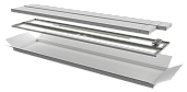 Дверь перфорированная двустворчатая для шкафа LINEA N 47U 600 мм сер LN35-47U6X-D2P ITK