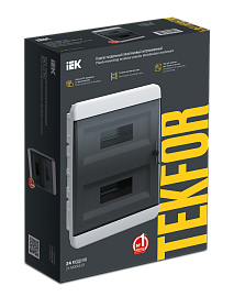 Бокс пластиковый ЩРВ-П-24 IP41 встраив. TEKFOR черн. прозр. дверь 385х290х102 TF5-KP12-V-24-41-K01-K03 /уп.1шт/ IEK