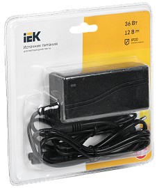 Драйвер LED ИПСН 36Вт 12 В сетевая вилка-блок -JacK 5,5 мм IP20 IEK-eco  LSP2-036-12-20-11 IEK