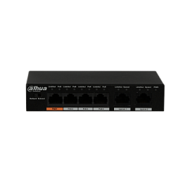 Коммутатор 4-портовый неуправляемый PoE DH-PFS3006-4ET-60 DAHUA