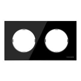 Рамка 2-постовая Moon черное стекло SKY 2CLA867200A3101 ABB