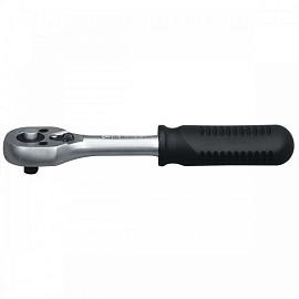 Ключ-трещотка 3 8" с переключателем, CrV, хромированный  MATRIX MASTER 14013