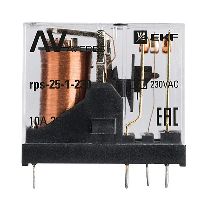 Изображение товара Реле промежуточное РП slim 25/1 10A 230В AC AVERES rps-25-1-230 EKF