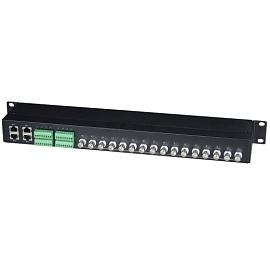 Пассивный 16-канальный приемопередатчик HDCVI/HDTVI/AHD SC&T TPP016HD по витой паре CAT5e/6 до 300м(HDCVI/AHD), до 200м(HDTVI).