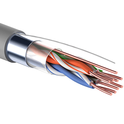 Изображение товара Кабель витая пара U/UTP cat. 5e 4х2х24AWG LDPE для наружной прокладки черный куски