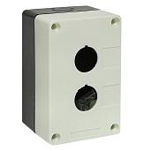 Корпус КП102 пластиковый 2 кнопки белый (cpb-102-w) EKF